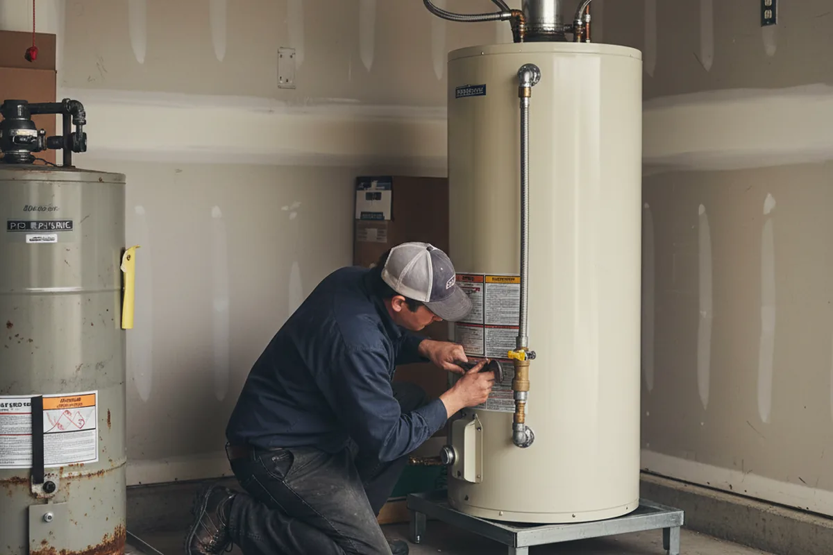 Water heater and shutoff valve replacement in Dayton
